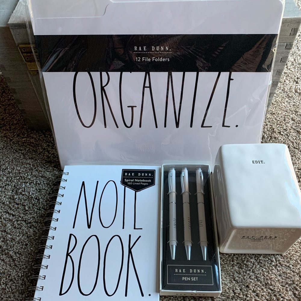 Rae Dunn 4pc Office Set NEW 🗃🗂🖊